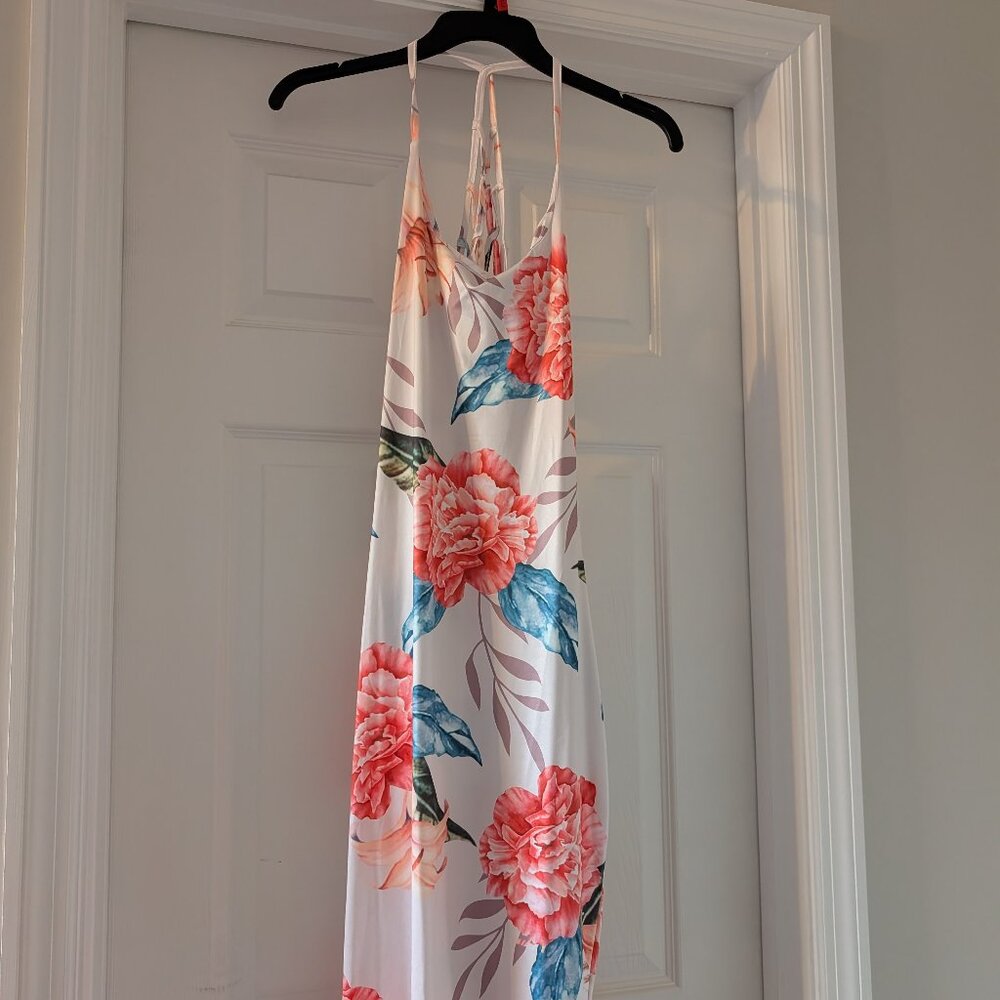 Multi-Color flowered midi dress